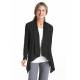 Gilet long fin pour Femmes ZnO - noir