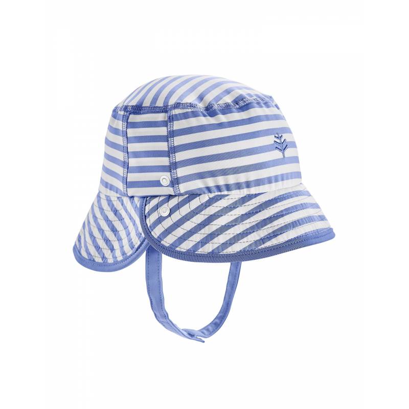 Bonnet Anti Uv Pour Les Bebe Linden Seashore Bleu Blanc Coolibar