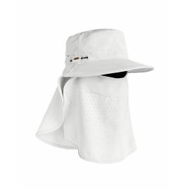  Casquette solaire anti UV avec rabat pour le visage et le cou, pour enfant - Stevie Ultra - Blanc