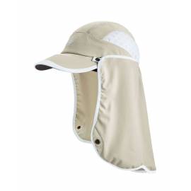 Casquette sport anti UV avec protège nuque pour adulte - Agilité - Pierre / Blanc