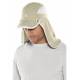 Casquette sport anti UV avec protège nuque pour adulte - Agilité - Pierre / Blanc