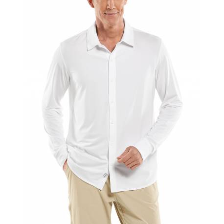 Chemise anti UV pour homme - Bouton Vita vers le bas - Blanc